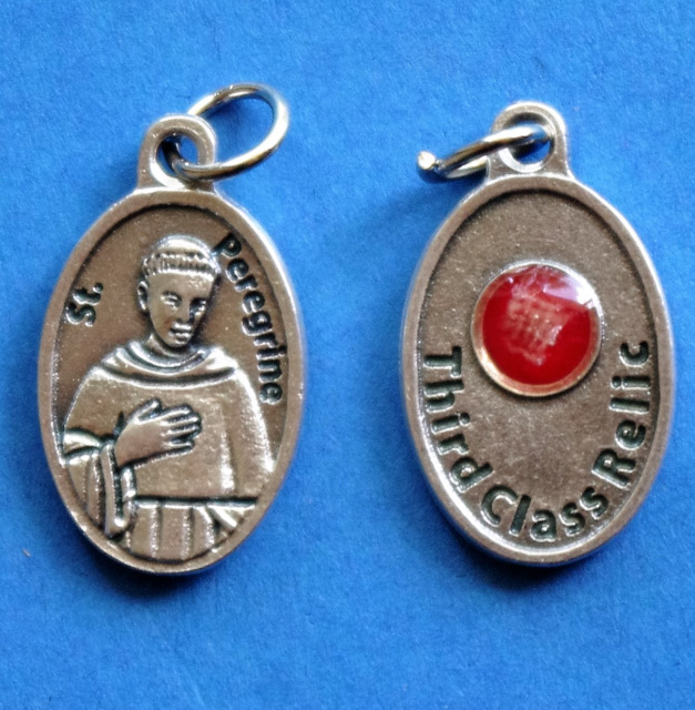 St. Peregrine Third Class Relic Medal